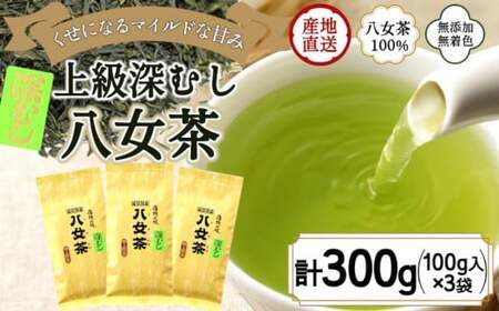 八女茶100% まろやか濃い味「マイルド深むし特上煎茶」100g×3袋[岩崎園製茶] 075-002