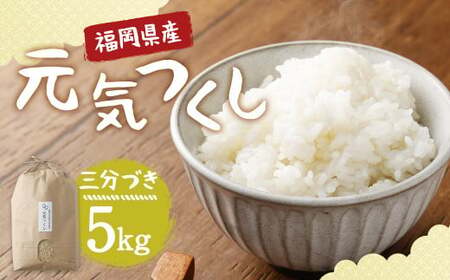 [栽培期間中肥料・農薬不使用]福岡県産 元気つくし 三分づき 5kg お米 白米 お弁当 [2025年11月上旬より順次発送予定]