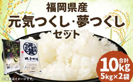 令和7年産 元気つくし・夢つくしセット 各5kg×1袋 計10kg / 米 お米 ご飯 精米 九州 福岡