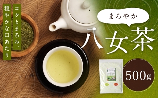 まろやか八女茶 ( 森のこかげ ) 500g 八女茶 煎茶 玉露 カテキン お茶 茶葉 飲料 常温 緑茶 茶産地