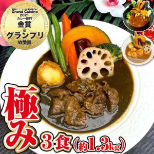 [極み]スープカレー極み3食セット(約1.3Kg)ジャングルスープカレー[配送不可地域:離島]