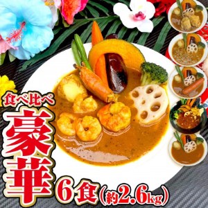 [豪華]スープカレー食べ比べ6食セット(約2.6Kg)ジャングルスープカレー[配送不可地域:離島]