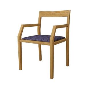 【開梱設置】高野木工 キールチェアWO 肘付き（座面：CHART6ダークブルー）【10年保証】