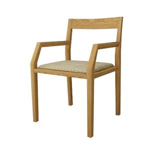 【開梱設置】高野木工 キールチェアWO 肘付き（座面：CHART3アッシュグレイ）【10年保証】