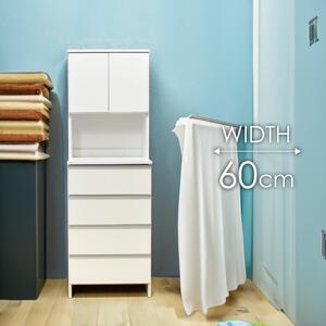 ランドリー収納  【ポケット 60 HI】 ホワイト つや有