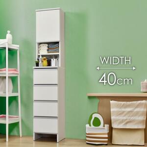 ランドリー収納  【ポケット 40 HI】 ホワイト つや有