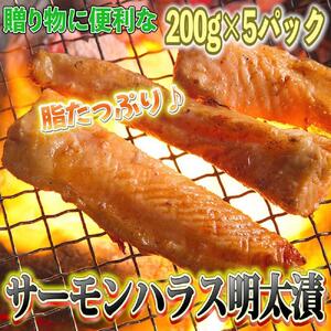 サーモンハラス明太漬 200g×5パック(合計1kg) 大川市