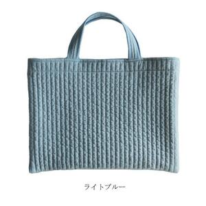 ヌビバッグ　イブル　レッスンバック　キルティング　（ライトブルー）