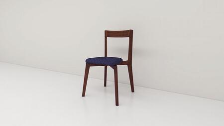【開梱設置】高野木工 リアルトチェア ウォルナット 生地：CHART6ダークブルー【10年保証】