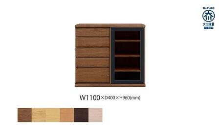 天然木リビング家具アレーグリ(サイドボード)110cm H96【6色】