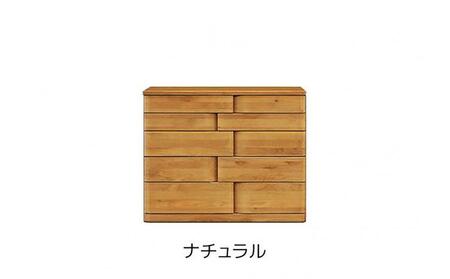 取っ手が変わったアルダー材105-5段ハイチェスト ハート(ナチュラル)
