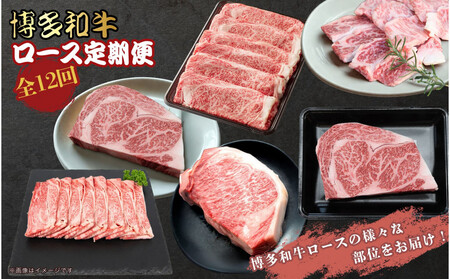 博多和牛ロース定期便【贅沢な12ヶ月間の博多和牛グルメ体験】