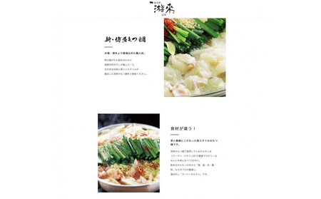 [游來]もつ鍋2〜3人前セット(醤油味)