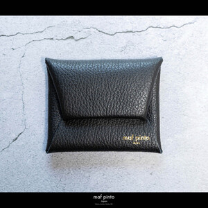 maf pinto (マフ ピント) ミニ財布 コンパクト ウォレット 小型 小銭入れ カードケース レザー 本革 64ブラック