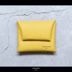 maf pinto (マフ ピント) ミニ財布 コンパクト ウォレット 小型 小銭入れ カードケース レザー 本革 52ライトイエロー