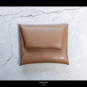 maf pinto (マフ ピント) ミニ財布 コンパクト ウォレット 小型 小銭入れ カードケース レザー 本革 61キャラメル