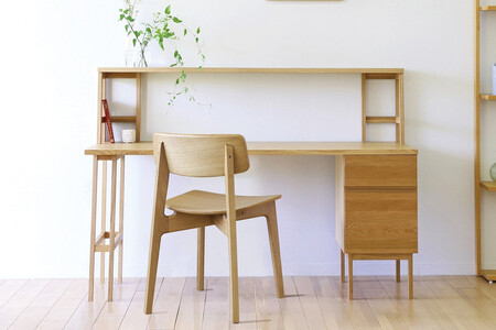 [開梱設置]高野木工 プレーンデスク SET10 オーク(W150×D70cm)[10年保証]