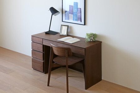 [開梱設置]高野木工 アスター 120天板 + 30チェスト + 90デスク ※スツール別売 ウォルナット[10年保証]