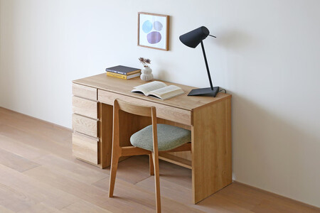 [開梱設置]高野木工 アスター 120天板 + 30チェスト + 90デスク ※スツール別売 オーク[10年保証]