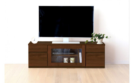 [開梱設置]高野木工 ASTER SET2 アスター 120TV天板 + 30TVチェスト + 60TVガラス扉 + 30TVチェスト ウォルナット[10年保証]