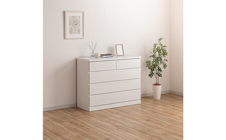 シン パッソ 幅100cm 4段 ホワイト 収納 チェスト 木製 完成品 シンプル 収納棚 衣装ケース