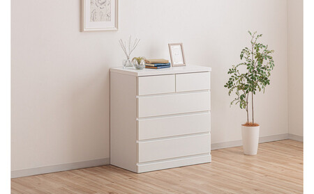 シン パッソ 75cm幅4段 ホワイト 収納 チェスト 木製 完成品 シンプル 収納棚 衣装ケース