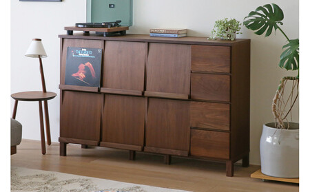 【開梱設置】高野木工 LECCE レッチェ 143マガジンレコードラック ウォルナット【10年保証】