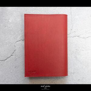 maf pinto (マフ ピント) レザーブックカバー 文庫サイズ レッド 本革 日本製