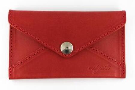 maf pinto 薄型名刺入れ レザーカードケース レッド