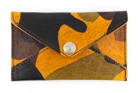 maf pinto 薄型名刺入れ レザーカードケース カモフラージュ ライト