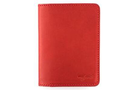 maf pinto レザーカードケース (クリアポケット) レッド