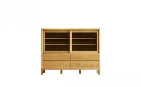 【開梱設置】高野木工 CANO カノ 115ローカップボード ホワイトオーク【10年保証】