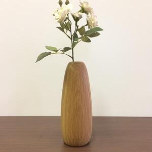 [木製フラワーベース オーク材 fv011-OAK]オイルフィニッシュ 一輪差し 花瓶 木製 小物 置物 MUKU屋 MUFactory