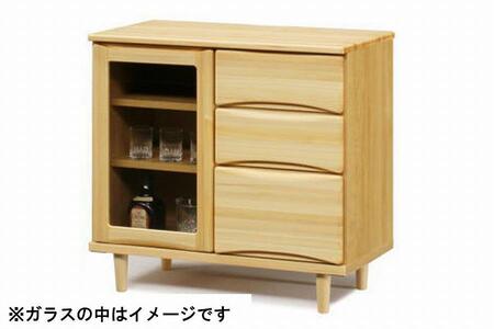 [幅79.6 奥行42 高さ75.3]OKティアラ国産ヒノキ80サイドボード
