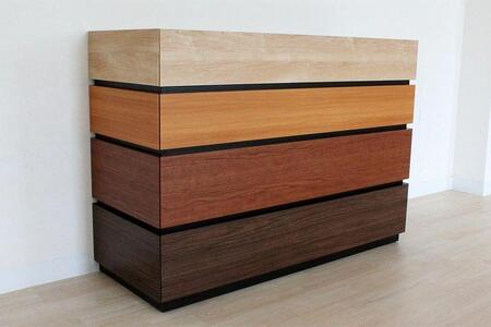 【幅114.6 奥行42.8 高さ80.3】モダニカ115-4チェスト