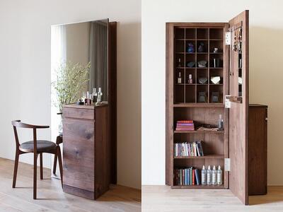 CARAMELLA Storage Mirror (R) walnut