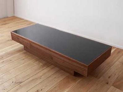 CHOCOLAT Living Table 140 walnut (glass top)
