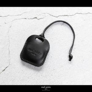 maf pinto (マフ ピント) air tag ケース カバー スクエア 保護 ブラック レザー 本革 日本製