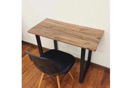 テーブル 机 デスク 木製 ウォールナット アイアン ダイニング 書斎 オフィス リビング 鉄 無垢材 大川家具