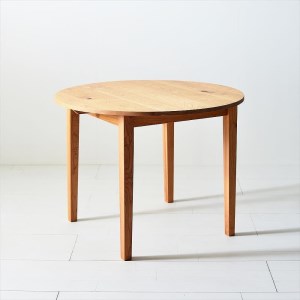 NO1ラウンドテーブル80 チェリー 丸いテーブルでダイニングをカフェスペースに チェリー無垢材 円テーブル ダイニングテーブル