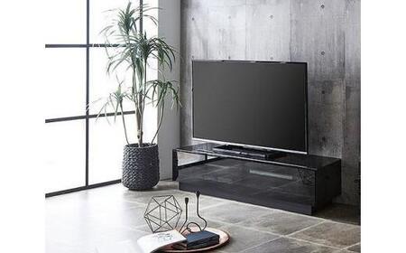 [開梱設置]テレビ台 ルーチェ ガラスタイプ 幅150-200cm TV ブラック 黒 テレビボード TV台 TVボード ローボード 家具