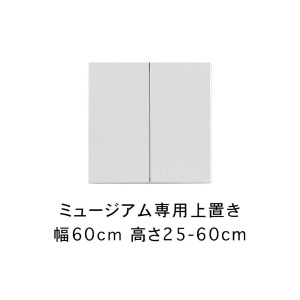 ミュージアム 幅80cm 上置き 高さオーダー 高さ61〜80cm 高級 大川家具 壁面収納 [開梱設置]