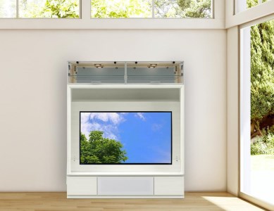 ヴァイス 幅160cm テレビボード 壁面収納 テレビ台 リビング収納 ガラス棚 高級 大川家具 LEDライト[開梱設置]