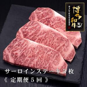 (全5回定期便)【A5～4等級】博多和牛サーロインステーキ 200g×3枚
