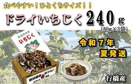AO-022_【予約・令和７年夏発送】乾燥蓬莱いちじく240ｇ（80g×3袋）