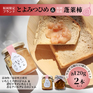 福岡県行橋産[新しいいちじくの味わいセット]いちじくバタージャム&濃厚ドライいちじくと香るアールグレイのジャム 各120g×2本セット