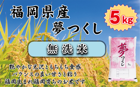[令和7年産新米先行予約][無洗米]食味鑑定士厳選 福岡県産夢つくし5kg