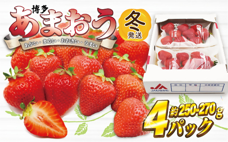 博多あまおう4パック(冬)『12月上旬〜1月下旬発送』