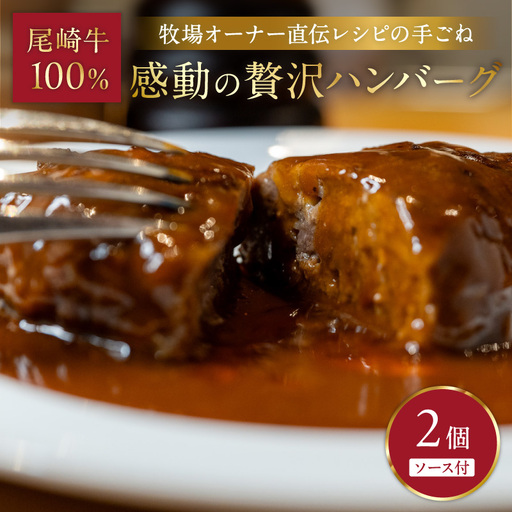 牧場オーナー直伝レシピの手ごね感動の贅沢ハンバーグ180g（ソース別）2個【069-0012】