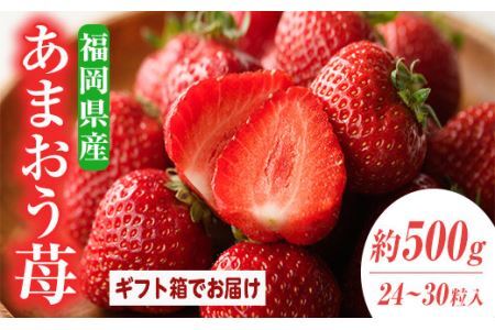 [先行予約受付中!2024年11月下旬から2025年3月末にかけて順次発送予定]あまおう苺 ギフト箱(24-30粒)いちご 苺 フルーツ 果物 くだもの 福岡限定 贈答用 冷蔵 [離島配送不可][ksg0003][南国フルーツ]